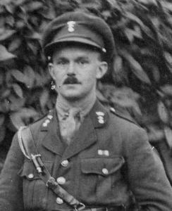 Lieutenant W J Menaul, later in the war, wearing the ribbon of the Military Cross